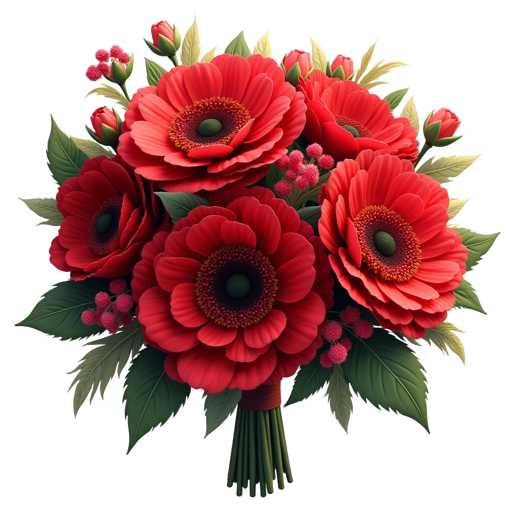 Red Gerbera Daisy Bouquet